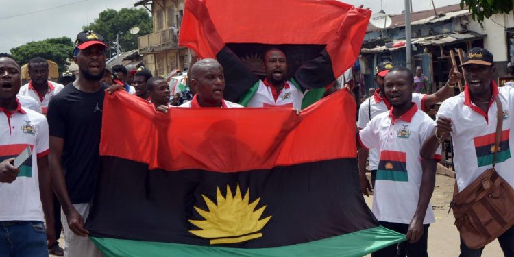 Biafra suporters on the match