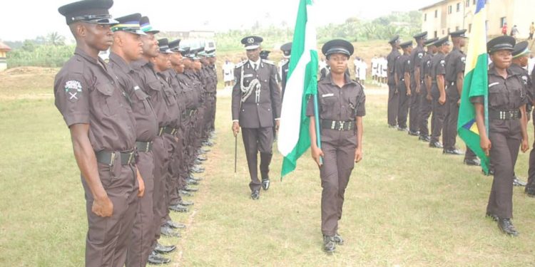 Nigerian police trains for peaceful elections