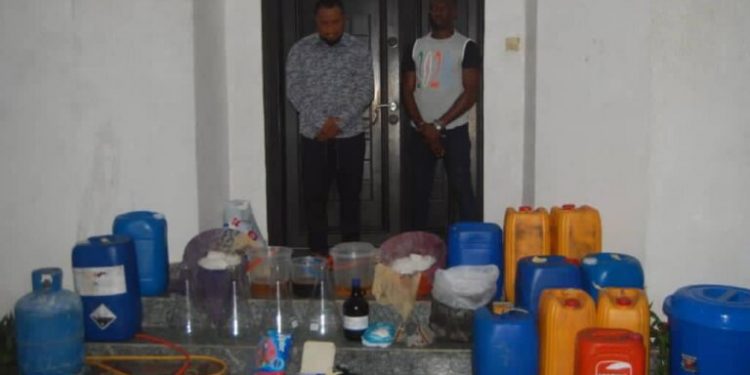 NDLEA boss gives further details about busted secret meth hard drug production labs in Lagos and Anambra State