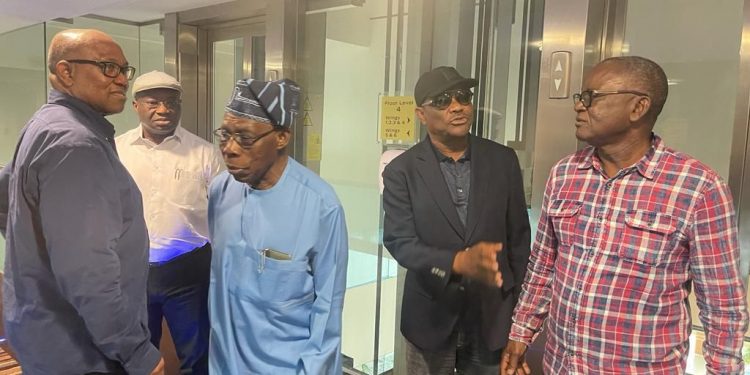 2023 ELECTION: Obasanjo meets with Wike, Peter Obi, and others in London