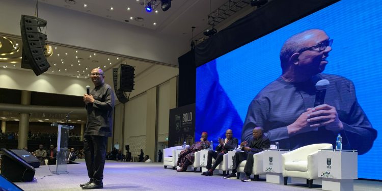 BREAKING: Peter Obi, Atiku Abubakar honours invitation, Bola Tinubu absent at 2022 NBA Conference