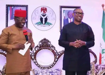 David Umahi dodges question about Peter Obi, blames God for not emerging as the APC presidential flagbearer