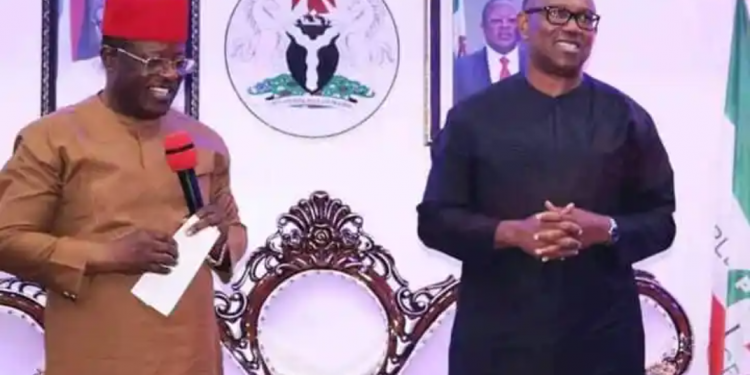 David Umahi dodges question about Peter Obi, blames God for not emerging as the APC presidential flagbearer