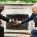 President President Ramaphosa having a handshake with President Biden