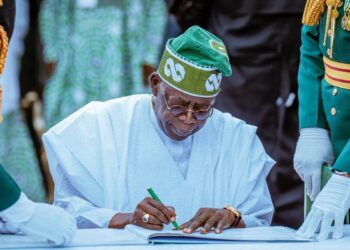 President Bola Ahmed Tinubu Signing the South-South Developement Bill